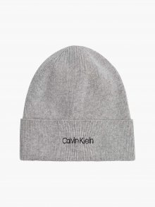 Šedá dámská čepice s příměsí vlny Calvin Klein