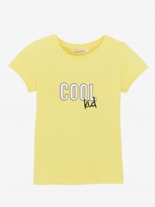 Žluté holčičí tričko s potiskem CAMAIEU   - 104-110