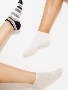 Sada tří ponožek v bílé,světle šedé a černé barvě CAMAIEU - 36-38