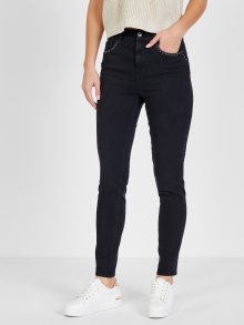 Černé dámské slim fit džíny s ozdobnými detaily Liu Jo - XS