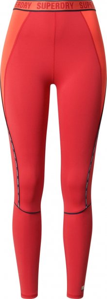 Superdry Sportovní kalhoty červená / tmavě oranžová / černá