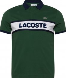 Lacoste Sport Funkční tričko zelená / bílá / tmavě modrá