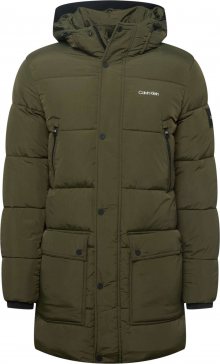 Calvin Klein Zimní bunda bílá / khaki