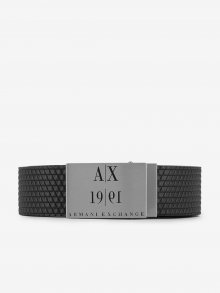 Černý pánský kožený pásek Armani Exchange