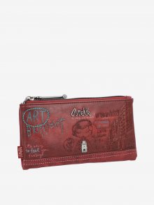 Červená dámská vzorovaná malá peněženka s ozdobnými detaily Anekke City