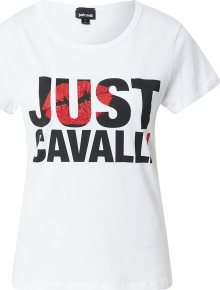 Just Cavalli Tričko bílá / černá / červená