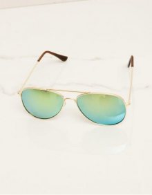Zelené stylové sluneční brýle PILOTS AVIATORY pro děti