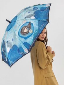 Modrý dámský vzorovaný holový deštník Anekke Iceland