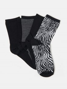 Sada pěti ponožek v bílo-černé barvě CAMAIEU - ONE SIZE
