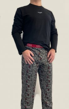 Pánské pyžamo GUESS U1BX01 tisk | černá | XXL