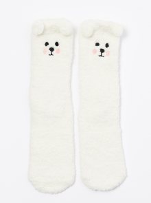 Bílé ponožky s motivem CAMAIEU  - ONE SIZE