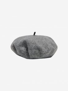 Šedý vlněný baret ONLY Wool - ONE SIZE
