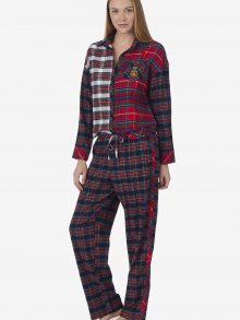 Modro-červené dámské kostkované pyžamo Ralph Lauren - XS
