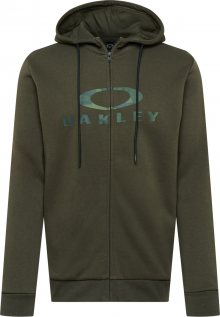 OAKLEY Sportovní mikina s kapucí zelená / khaki