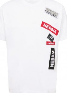 NEBBIA Funkční tričko bílá / červená / černá
