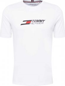 Tommy Sport Funkční tričko bílá / námořnická modř / červená