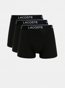 Sada tří černých boxerek Lacoste - S