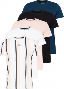 HOLLISTER Tričko bílá / námořnická modř / pastelově růžová / světlemodrá / černá