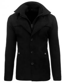 Pánský zimní dvouřadý kabát CITY černá