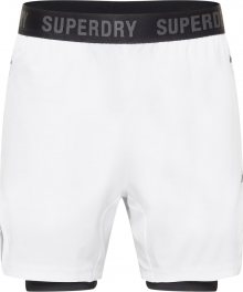 Superdry Sportovní kalhoty bílá / černá