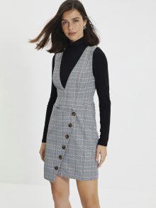 Světle šedé kostkované šaty Trendyol  - XS