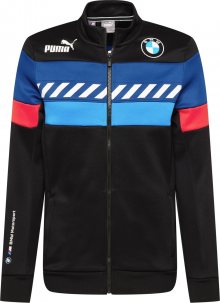 PUMA Sportovní bunda \'BMW\' černá / tmavě modrá / světlemodrá / bílá / červená