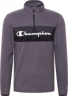 Champion Authentic Athletic Apparel Sportovní svetr černá / bílá / kouřově šedá