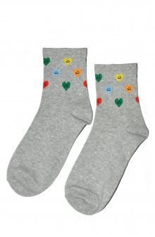 Dámské ponožky Magnetis 75 Colorful Hearts 21/22 černá Univerzální