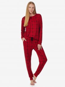 Červené dámské kostkované pyžamo Ralph Lauren - XS