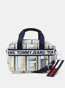Tommy Hilfiger stříbrná crossbody taška TJW Mini Logo Crossover Weave
