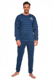 Pánské dlouhé pyžamo Cornette 308/176 FOLLOW | modrá | M