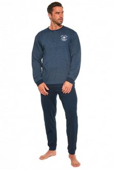 Pánské dlouhé pyžamo Cornette 113/186 BASE CAMP | modrá | XL