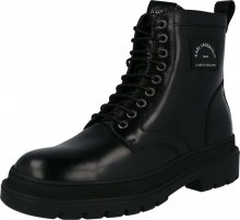 Karl Lagerfeld Šněrovací boty \'OUTLAND\' černá / bílá