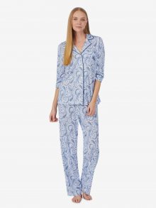 Bílo-modré dámské vzorované pyžamo Lauren Ralph Lauren - XS