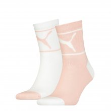 Sada dvou párů dámských ponožek v bílé a světle růžové barvě Puma - 35-38