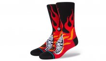 Stance Hot Wheels Hot Licks Crew Socks červené A556D21HOT-BLK
