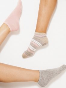 Sada tří ponožek v růžové a šedé barvě CAMAIEU - 39-41