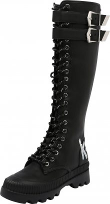 Karl Lagerfeld Šněrovací boty \'TREKKA II\' černá / bílá