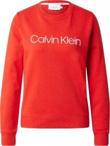 Calvin Klein Mikina červená / bílá