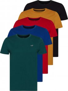 HOLLISTER Tričko modrá / hořčicová / zelená / červená / černá