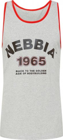NEBBIA Funkční tričko šedá / červená / černá