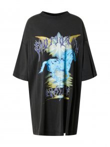 WEEKDAY Tričko černá / modrá / žlutá / tmavě fialová / zelená