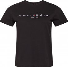 Tommy Hilfiger Curve Tričko černá / bílá / červená / námořnická modř