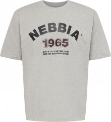 NEBBIA Funkční tričko \'Golden Era\' šedý melír / černá / bílá / červená