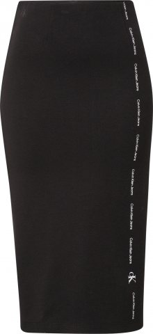 Calvin Klein Jeans Sukně černá / bílá