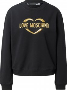 Love Moschino Mikina černá / zlatá