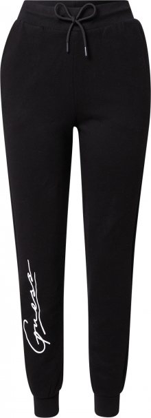 GUESS Sportovní kalhoty \'DOTTIE\' černá / bílá