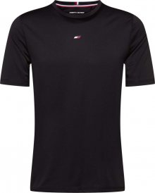 Tommy Sport Funkční tričko černá / bílá / červená / tmavě modrá