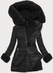 Dámská zimní bunda z eko kůže LD-5521 - LIBLAND černá 6XL