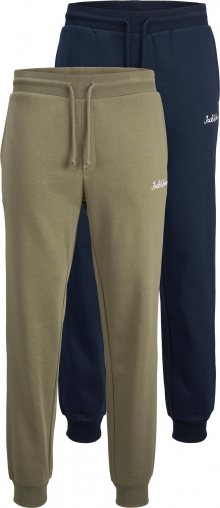 JACK & JONES Kalhoty \'EWAN\' námořnická modř / khaki